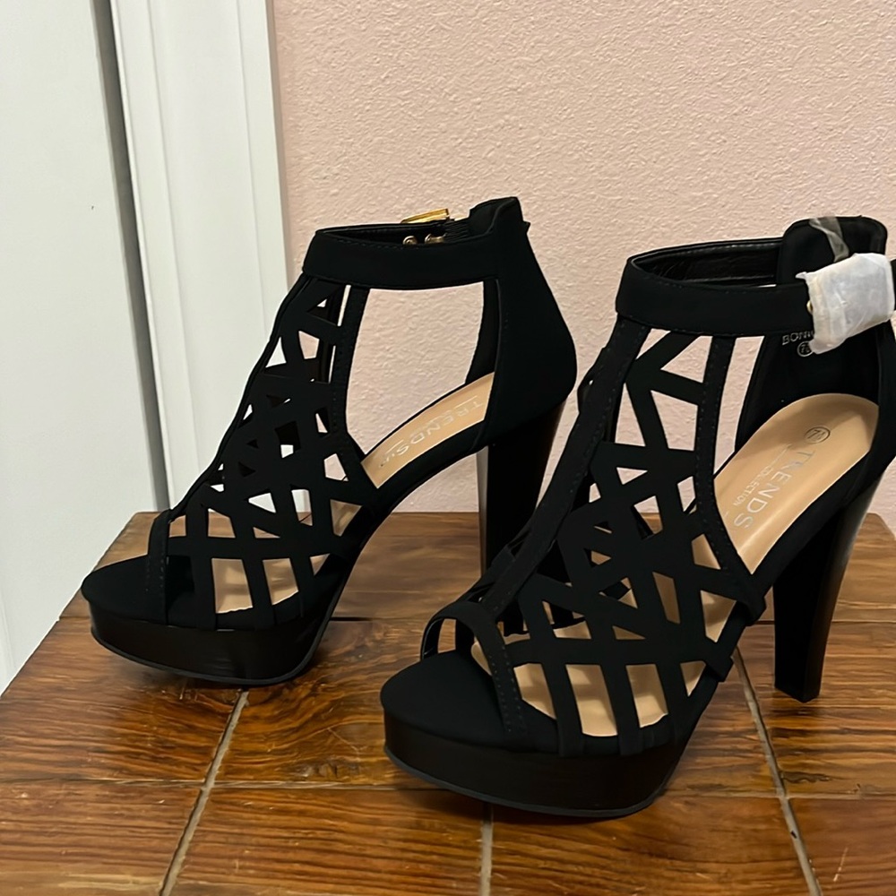 Bonica 1 stacked heels, never worn